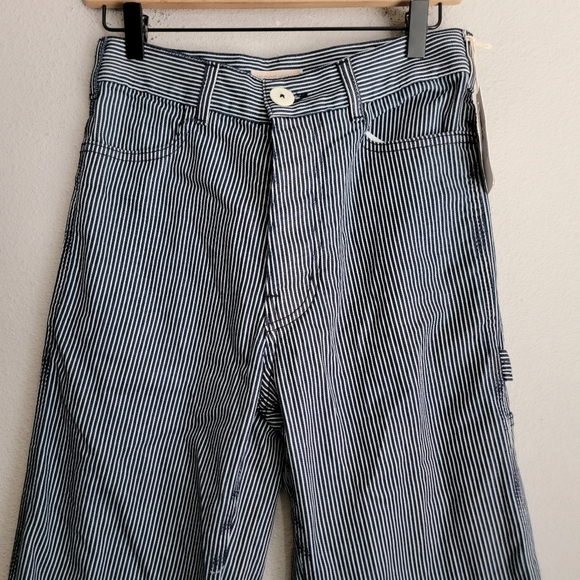 Jesse Kamm Handy Pant in Navy/White Stripe size 4 NWT - Picture 7 of 13